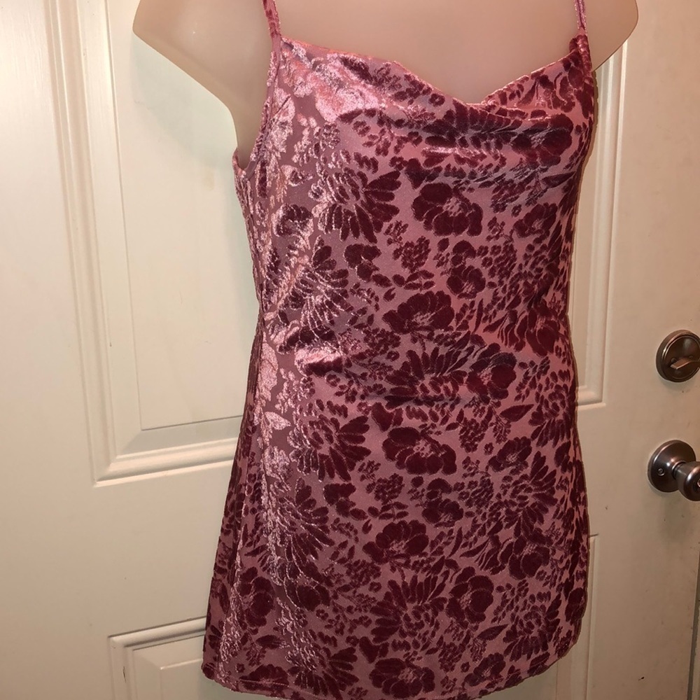 Urban Outfitters velour pink tank top - Picture 3 of 8